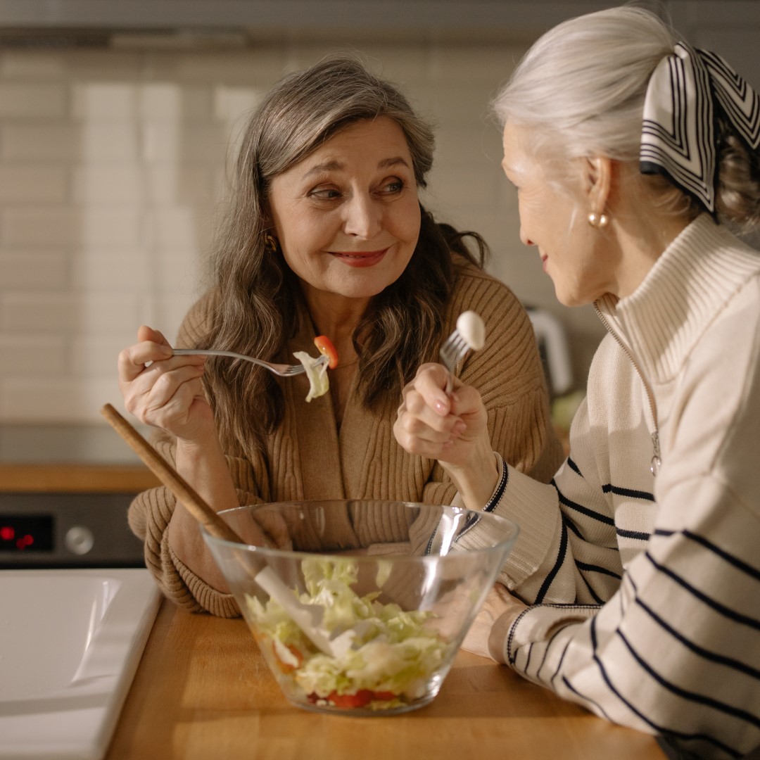 Women with salad